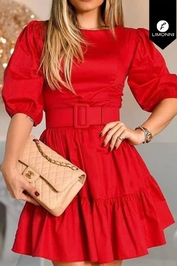Vestidos para mujer Limonni Mailia LI3456 Cortos Casuales rojo