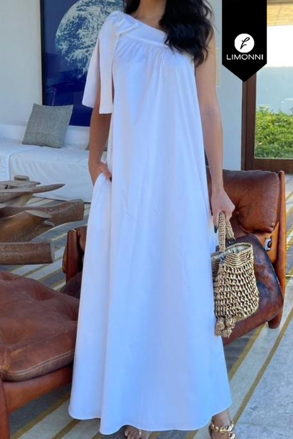 Vestidos para mujer Limonni Mailia LI3457 Maxidress blanco