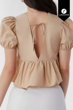 Blusas para mujer Limonni Mailia LI3461 Casuales beige
