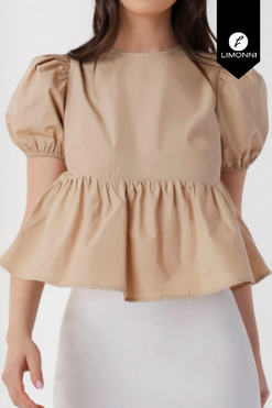 Blusas para mujer Limonni Mailia LI3461 Casuales beige
