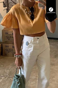 Blusas para mujer Limonni Mailia LI3487 Casuales blanco