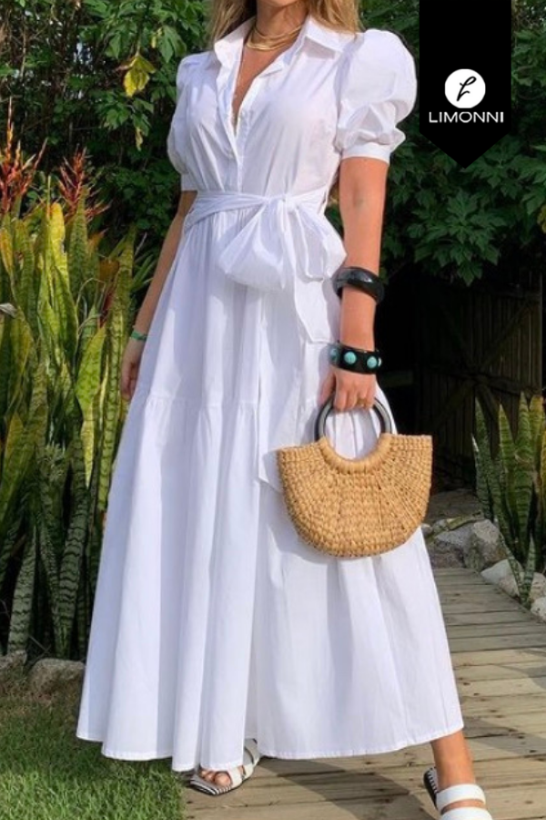 Vestidos para mujer Limonni Mailia LI3521 Maxidress blanco