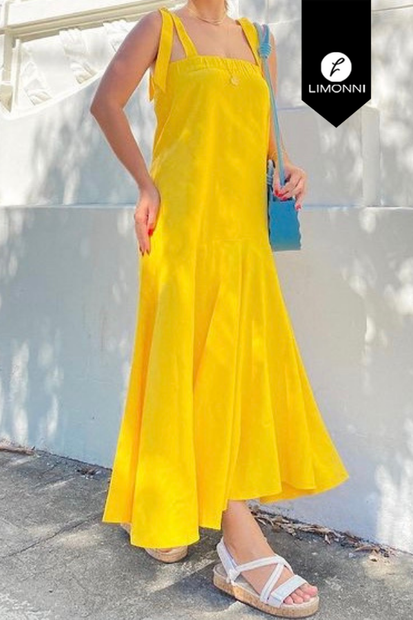 Vestidos para mujer Limonni Mailia LI3523 Maxidress amarillo