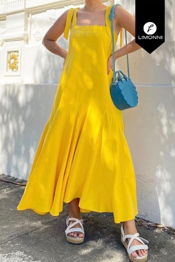Vestidos para mujer Limonni Mailia LI3523 Maxidress amarillo