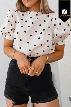 Blusas para mujer Limonni Mailia LI3529 Casuales blanco