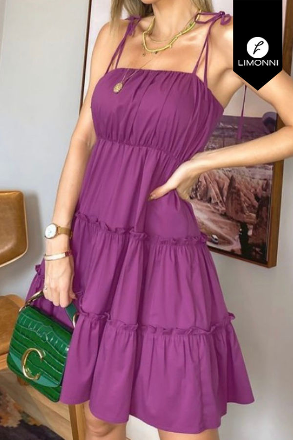 Vestidos para mujer Limonni Mailia LI3540 Cortos Casuales purpura