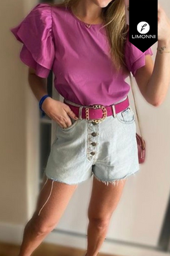 Blusas para mujer Limonni Mailia LI3548 Casuales purpura