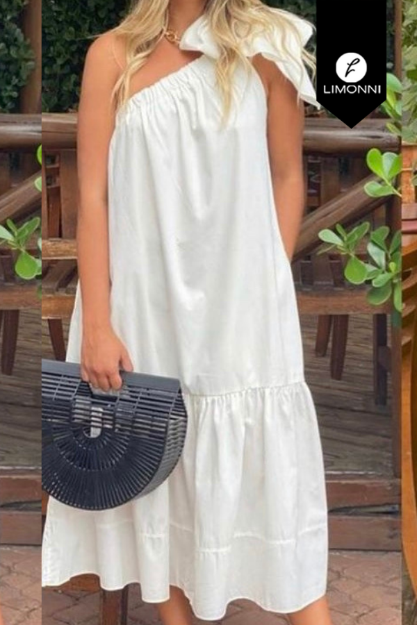 Vestidos para mujer Limonni Mailia LI3551 Maxidress blanco