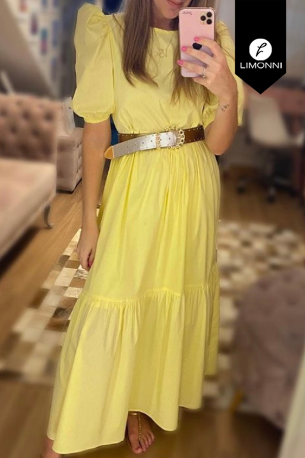 Vestidos para mujer Limonni Mailia LI3557 Maxidress amarillo