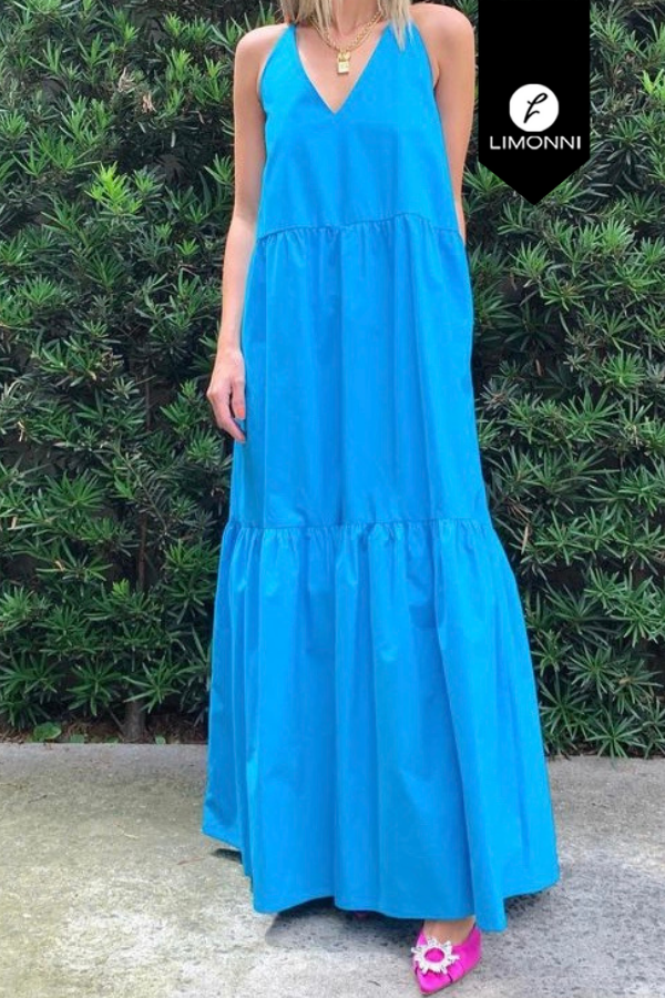 Vestidos para mujer Limonni Mailia LI3561 Maxidress azul cielo