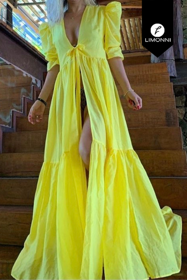 Vestidos para mujer Limonni Mailia LI3574 Maxidress amarillo
