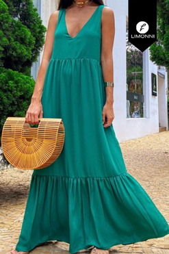 Vestidos para mujer Limonni Mailia LI3579 Maxidress blanco