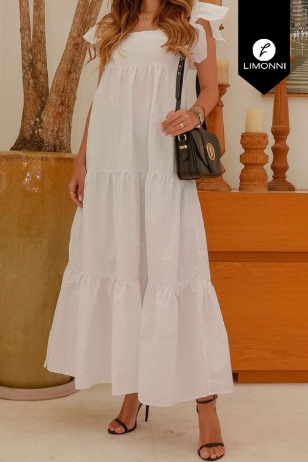 Vestidos para mujer Limonni Mailia LI3588 Maxidress blanco