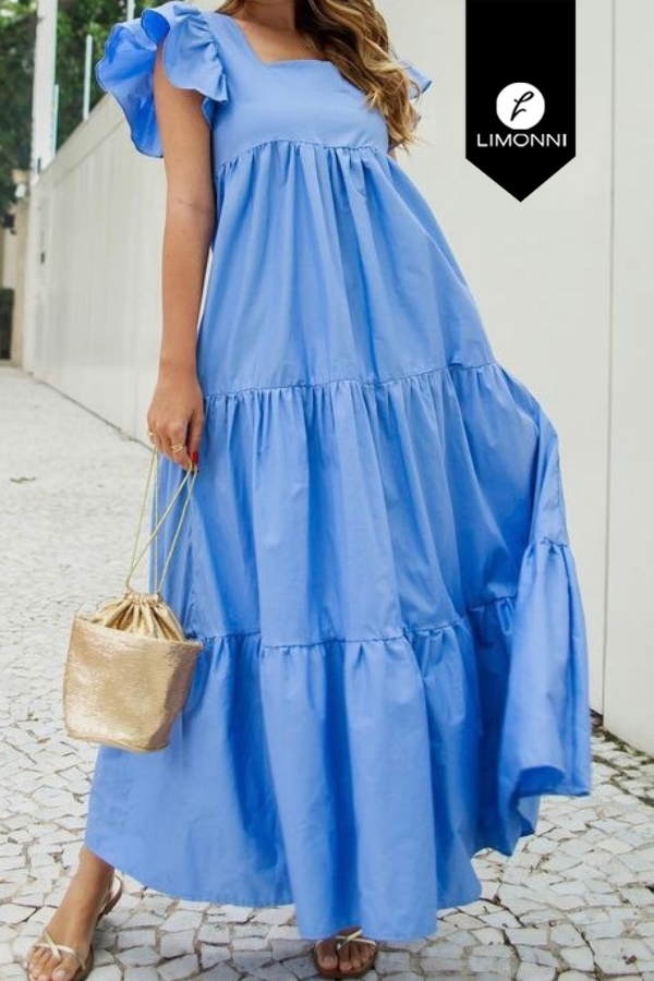 Vestidos para mujer Limonni Mailia LI3590 Maxidress azul cielo