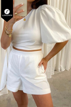 Blusas para mujer Limonni Mailia LI3591 Casuales blanco