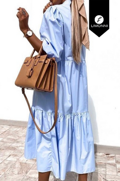 Vestidos para mujer Limonni Mailia LI3592 Maxidress azul cielo