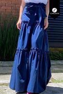 Faldas para mujer Limonni Mailia LI3598 Largos elegantes azul turquie