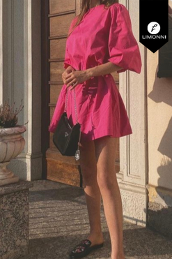 Vestidos para mujer Limonni Mailia LI3599 Cortos Casuales fuscia