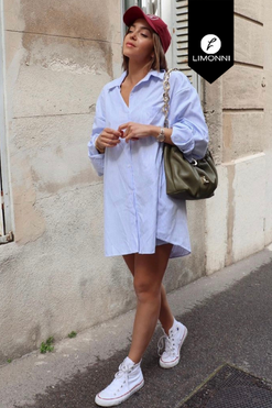 Vestidos para mujer Limonni Mailia LI3606 Cortos Casuales blanco