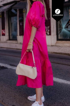 Vestidos para mujer Limonni Mailia LI3610 Maxidress fuscia