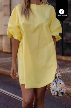 Vestidos para mujer Limonni Mailia LI3613 Cortos Casuales amarillo