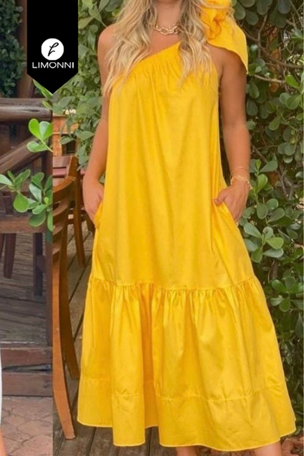 Vestidos para mujer Limonni Mailia LI3621 Maxidress amarillo