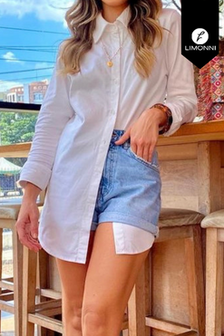 Blusas para mujer Limonni Mailia LI3627 Camiseras blanco