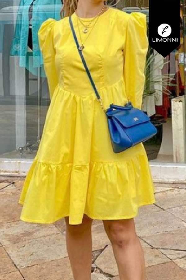 Vestidos para mujer Limonni Mailia LI3632 Cortos Casuales amarillo