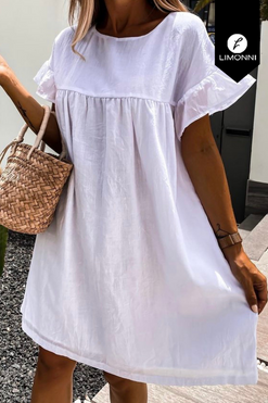 Vestidos para mujer Limonni Mailia LI3634 Cortos Casuales blanco