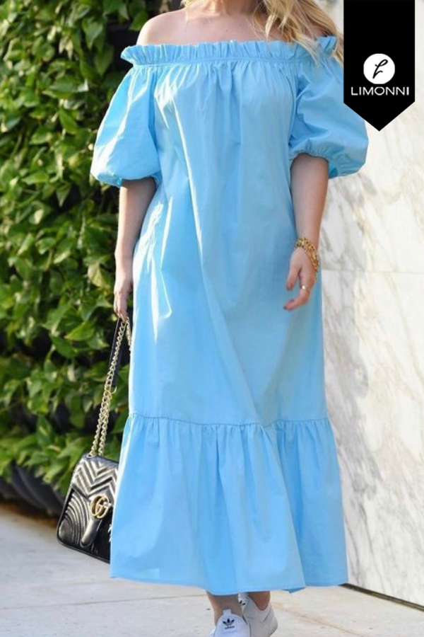 Vestidos para mujer Limonni Mailia LI3636 Maxidress azul cielo
