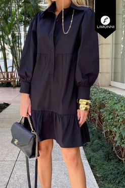 Vestidos para mujer Limonni Mailia LI3638 Cortos Casuales negro