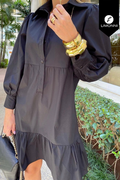 Vestidos para mujer Limonni Mailia LI3638 Cortos Casuales negro