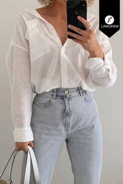 Blusas para mujer Limonni Mailia LI3650 Camiseras blanco