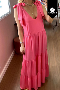 Vestidos para mujer Limonni Mailia LI3654 Maxidress fuscia