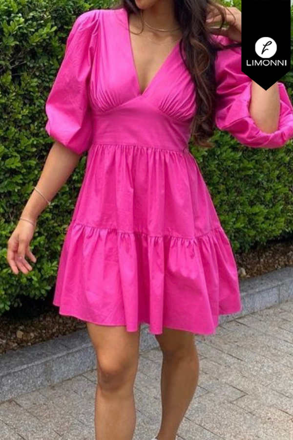 Vestidos para mujer Limonni Mailia LI3658 Cortos Casuales fuscia