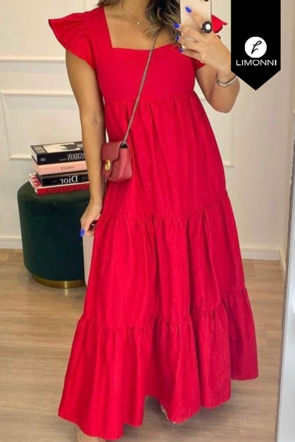 Vestidos para mujer Limonni Mailia LI3666 Maxidress rojo