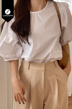 Blusas para mujer Limonni Mailia LI3667 Casuales blanco