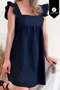 Vestidos para mujer Limonni Mailia LI3674 Cortos Casuales azul turquie