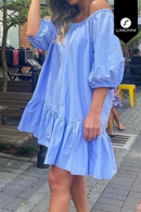 Vestidos para mujer Limonni Mailia LI3686 Cortos Casuales azul cielo