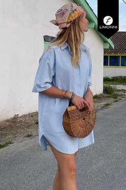 Vestidos para mujer Limonni Mailia LI3692 Cortos Casuales azul cielo