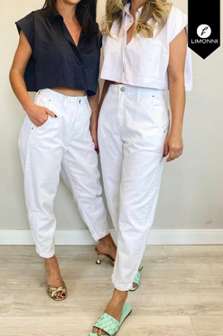 Blusas para mujer Limonni Mailia LI3694 Camiseras blanco