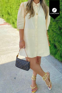 Vestidos para mujer Limonni Mailia LI3697 Cortos Casuales blanco