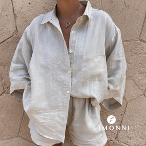 Blusas para mujer Limonni Mailia LI3700 Camiseras avena