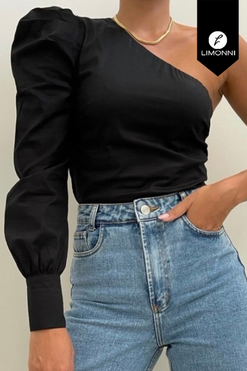 Blusas para mujer Limonni Mailia LI3701 Casuales negro