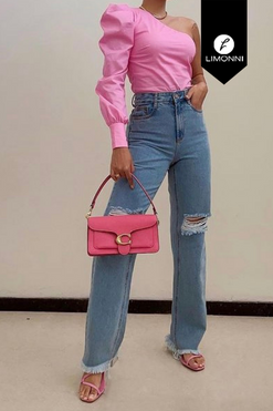 Blusas para mujer Limonni Mailia LI3702 Casuales rosado