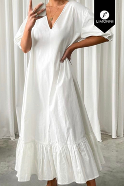 Vestidos para mujer Limonni Mailia LI3710 Maxidress blanco