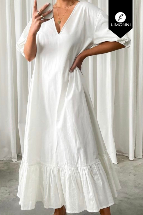 Vestidos para mujer Limonni Mailia LI3710 Maxidress blanco