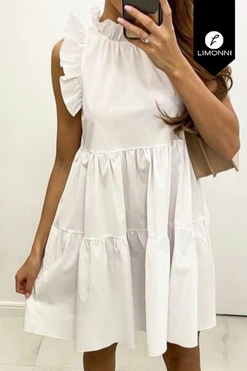 Vestidos para mujer Limonni Mailia LI3715 Cortos Casuales blanco