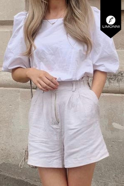 Blusas para mujer Limonni Mailia LI3720 Casuales blanco