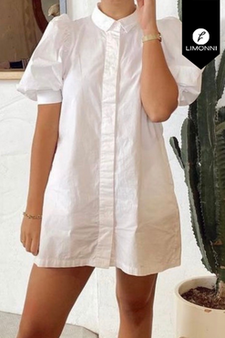 Vestidos para mujer Limonni Mailia LI3723 Cortos Casuales blanco